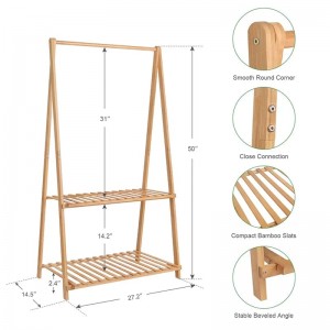 Большая вместимость и пространство, спасающие бамбуковые детские детские вешалки